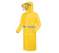 KBOPLEMQ Poncho de pluie léger et imperméable pour homme - Imperméable - Réutilisable - Léger - Tissu en nylon respirant - Pour le camping et les voyages, jaune, XL