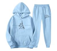 KBOPLEMQ Survêtement pour homme - Imprimé Paris - 2 pièces - Pantalon de jogging et sweat à capuche - Ensemble décontracté - Vêtement de sport décontracté - Survêtement baggy à manches longues