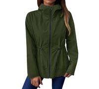 KBOPLEMQ Veste de pluie légère pour femme - Imperméable - Veste de loisirs respirante - Pliable - Veste de randonnée - Coupe-vent - Avec poche à capuche - Veste de sport Dunne - Veste coupe-vent