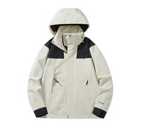 KBOPLEMQ Veste de pluie pour homme - Imperméable - Respirante - Coupe-vent - Fine et légère - Avec capuche - Fermeture éclair réfléchissante - Veste de randonnée pour le camping, la pêche, l'extérieur