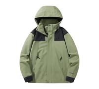KBOPLEMQ Veste de pluie pour homme - Imperméable - Respirante - Coupe-vent - Fine et légère - Avec capuche - Fermeture éclair réfléchissante - Veste de randonnée pour le camping, la pêche, l'extérieur