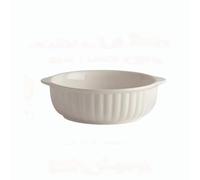 Kbotiques Plat à gratin en céramique blanche anti-rayures pour friteuse à air chaud | pour la préparation de lasagnes, soupe, tiramisu et plus d'accessoires de friteuse (7,5 pouces)