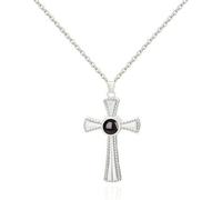 Kboutiques Collier Crucifixion 'Dich ich Liebe' 100 langues gravé, collier d'amour pour petite amie, cadeaux pour femme, fête des mères, Saint-Valentin, Noël, mittelgroße, bronze, Mittelgroße, Bronze