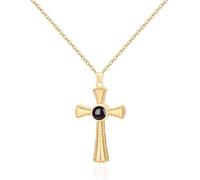 Kboutiques Collier Crucifixion 'Dich ich Liebe' 100 langues gravé, collier d'amour pour petite amie, cadeaux pour femme, fête des mères, Saint-Valentin, Noël, mittelgroße, bronze, Mittelgroße, Bronze