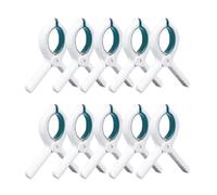 KBRPEY 10 Pièces Pinces à Linge Ovales Ressort Puissant Antidérapantes Résistantes Intempéries Clips Lessive Pratiques