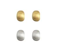 KBRPEY 2 Paires Boucles d'oreilles Femme Gouttes D'eau, Or Argent, Hypoallergénique Chunky Boucles d'oreilles Créoles, Bijoux Cadeau pour Femme Fille