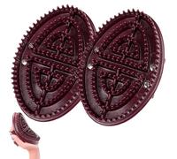 KBRPEY 2 Pièces Brosses de Massage pour le Corps Design Ergonomique Professionnel Meridian Massage Brush en Silicone pour Relaxation Musculaire et la Récupération (Marron)