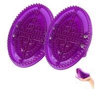 KBRPEY 2 Pièces Brosses de Massage pour le Corps Design Ergonomique Professionnel Meridian Massage Brush en Silicone pour Relaxation Musculaire et la Récupération (Violet)