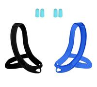 KBRPEY 2 Pièces Mentonniere Anti Ronflement Sangle Ajustable Dispositif Solution Apnée du Sommeil Orthese Cervical Confort Nuit Respiratoire et 2 paires de Bouchons d'Oreilles