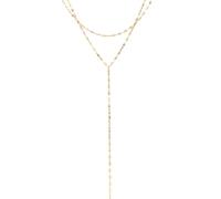 KBRPEY 2 Pièces Set De Colliers En Or 14 Carats Comme Y Chaîne Imperméable Chaîne Maillée Avec Pendentif Pour Femmes