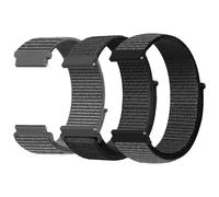 KBRPEY 3 Pièces Bracelet Montre Connectée 22mm Bracelets de Montres Nylon Sport Boucle Réglable Bracelet de Montre Homme Femme Compatible Smartwatch Fitness