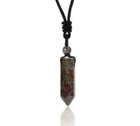 KBRPEY 3 Pièces Collier en Cristal Pierres Précieuses Hexagonales Pendule Chakra Divinatoire Pour Reiki Healing Dowsing Scrying Balance Méditation