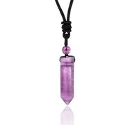 KBRPEY 3 Pièces Collier en Cristal Pierres Précieuses Hexagonales Pendule Chakra Divinatoire Pour Reiki Healing Dowsing Scrying Balance Méditation