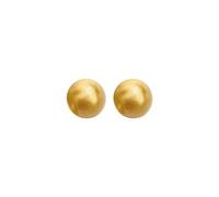 KBRPEY Boucles D'oreilles Boules Rondes Brillantes Classiques Bijoux Élégants Accessoires Féminins Ornements Dorés Clous Simples