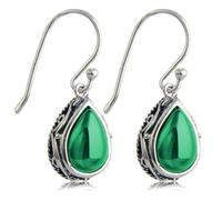 KBRPEY Boucles D'oreilles Goutte Argent Vintage Grenat Rouge Bijoux Femme Élégants Artisanaux