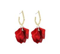 Kbrpey Boucles D'Oreilles Pendantes En Forme De Fleur Rouge Élégantes Et Légères Pour Femmes Et Filles Accessoires De Mode Modernes Et Raffinés Parfaits Pour Toutes Les Occasions