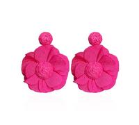 KBRPEY Boucles d'Oreilles pour Femme Grandes Boucles d'Oreilles Composées de Fleurs Colorées Hypoallergénique Créoles Clous D'Oreilles Mode Bijoux Cadeau pour Fête de Mariage