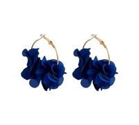 KBRPEY Boucles d'Oreilles pour Femme Léger Grandes Boucles d'Oreilles Fleur Pendantes de Rose en Argent 925 Hypoallergénique Mode Bijoux Cadeau pour Fête de Mariage Banquet