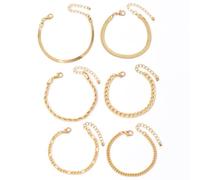 KBRPEY Bracelet Chaîne Argent Maille Plate Serpent Torsadée Gourmette Cubaine Ajustable Femme Bijoux Poignet