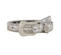 KBRPEY Ceinture Élégante Pailletée Bordure Perles Boucle Strass Brillante Accessoire Taille Ajustable Finition Luxueuse
