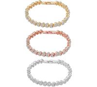 KBRPEY Chaîne Tennis Cristal Brillants Élégants Bijoux Femme Poignet Accessoire Luxueux Ajustable