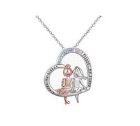 KBRPEY Collier De Soeur Collier Pendentif Sœurs En Argent Sterling Toujours Ma Soeur Pour Toujours Mon Ami, Collier De Zircone Cadeaux Pour Les Ami Soeurs Filles