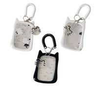 KBRPEY Lot de 3 Porte Photocard Holder Kpop Étui Transparent avec Cordon Spirale Porte Carte pour Photocards d’Idols Badges Cartes d’Identité et Cartes d’Étudiant