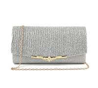 KBRPEY Pochette Femme Élégante Clutch Sac à Main Soirée Mariage Cérémonie Bandoulière Chaîne Dorée Pochettes Chic