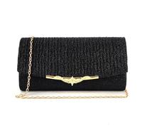 KBRPEY Pochette Femme Élégante Clutch Sac à Main Soirée Mariage Cérémonie Bandoulière Chaîne Dorée Pochettes Chic
