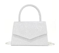 KBRPEY Pochette Femme Elegante Sac a Main Clutches Pochettes Soiree Mariage Ceremonie Bandouliere Chaine Doree Sac Chic