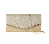 KBRPEY Pochettes et Clutches Femme Pochette Soiree Classique de Style Enveloppe en Paillettes Brillant Style Chaîne Démontable Chic Sac à Main Bandoulière pour Mariage Fete Boule
