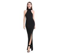 KBRPEY Robes de Soirée Noire Robe Femme sans Manches Longue Robe Femme Chic et Elegant Sexy Robe Moulante Ete (Noir S)