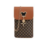 KBRPEY Sacoche Telephone Portable Femme Sac Bandouliere Petit Format avec Motif Pochette Telephone Cuir Pu Sacs a Main Chaine Doree Portefeuille Telephone