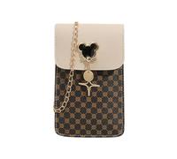KBRPEY Sacoche Telephone Portable Femme Sac Bandouliere Petit Format avec Motif Pochette Telephone Cuir Pu Sacs a Main Chaine Doree Portefeuille Telephone