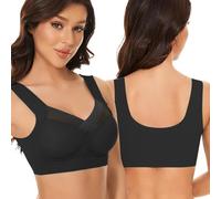 KBRPEY Soutiensgorge Femme sans Armature Brassière Confort Bretelles Larges Maintien Parfait Sousvêtement Quotidien Balconnet Classique Minimiseur Soutien Naturel