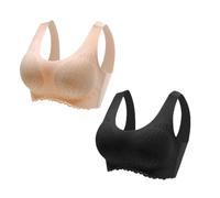 KBRPEY Soutiensgorge Femme sans Armature Brassière Confort Dentelle Bretelles Larges Maintien Quotidien Sousvêtement Doux Balconnet Élégant