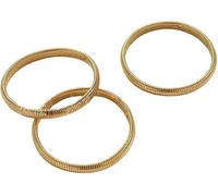 KBRPEY Spirales Élastiques Superposables Acier Inoxydable 316l Plaqué Or 18k Ressort Extensible Manchette Jonc (Or)
