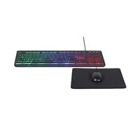 KBS-UML-01 - Clavier, souris et tapis de souris - rétro-éclairé - USB - US - Pour la vente au détail - boîte de couleur