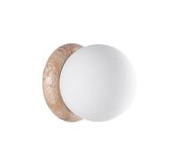 KBUUKYYXouy Abat-jour rond de style minimaliste moderne, applique murale créative en verre travertin jaune, applique murale à tête unique à source de lumière G9, luminaires de décoration de chevet