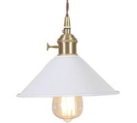 KBUUKYYXouy Abat-jour suspendu couleur élégance - Lampe suspendue Macaron, lustre de plafond industriel en V, lampes à suspension E27 tête unique, éclairage (lumière)(Bianco)
