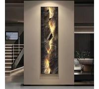 KBUUKYYXouy Art mural abstrait en pierre craquelée - Décoration de lampe murale texturée for intérieurs modernes (A, 120 x 30 cm)(A,140 * 35cm)
