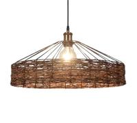 KBUUKYYXouy Irrégulière Marron Vigne Industrielle En Osier Rond Créatif Tressé Suspension Lustre Suspendu Plafond Côtier Vintage for Cuisine Îlot Chambre Salle À Manger Rustique