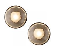 KBUUKYYXouy Lot de 2 appliques murales modernes en forme de disque for usage intérieur, lampe de courtoisie polyvalente for chambre à coucher, salon, cuisine, couloir(Grey,2pack)