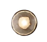 KBUUKYYXouy Lot de 2 appliques murales modernes en forme de disque for usage intérieur, lampe de courtoisie polyvalente for chambre à coucher, salon, cuisine, couloir(Grey,1pack)