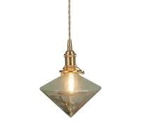 KBUUKYYXouy Rétro japonais en laiton verre lustre créatif nordique Simple N Bar Restaurant salon chevet chambre lampe couloir lampes