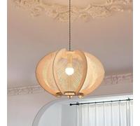 KBUUKYYXouy Suspension côtière, abat-jour en corde tressée à la main, combinaison bois E27, hauteur réglable, pour chambre, salle à manger, cuisine et lustres de ferme, 1 paquet