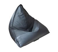 KBZSlyn Bean Bag Cover Only Beanbag Chair (No Filler) Comfy Faux Leather Triangular Bean Bag Lounge Chair Without Filling for Adults Empty Lazy Sofa for Living Room, Bedroom(Gray)