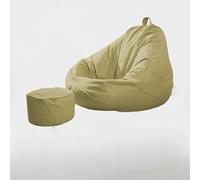 KBZSlyn Housse de canapé Poire en Cuir synthétique - Lavable et Portable - for Salon, Chambre, Balcon avec Poche latérale (sans Rembourrage)(Beige,XL)