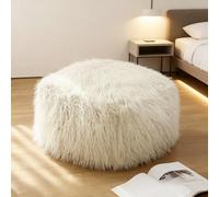 KBZSlyn Housse de Pouf en Fausse Fourrure Moelleuse (sans Rembourrage) for Fauteuil Moelleux, canapé de Salon, canapé Confortable for Adultes et Enfants, Salon, Chambre à Coucher(Stool Cover Fluffy)
