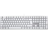 Kc 200 Mx, Clavier De Bureau Mécanique Avec Plaque En Métal Anodisé, Disposition Allemande (Qwertz), Filaire, Mx2A Brown Switches, Blanc/Argenté